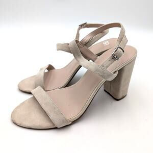 BP Lula Slingback Strappy Sandal Open Toe Women's Blush Suede Size US10M EU40.5